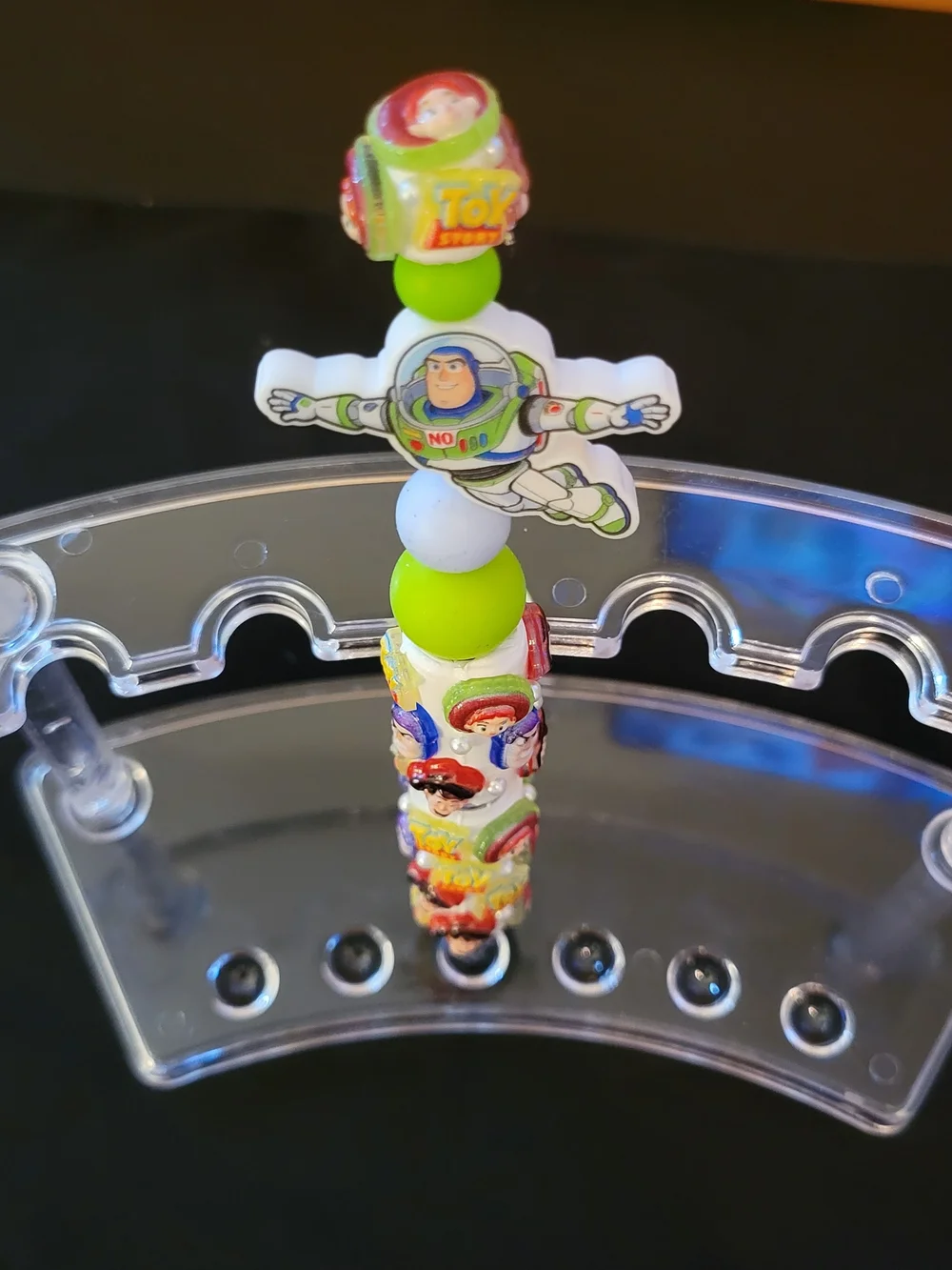 Buzz Lightyear Green Beaded Handmade Pen